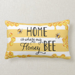 Home is Where My Honey Bee Lumbar Cushion