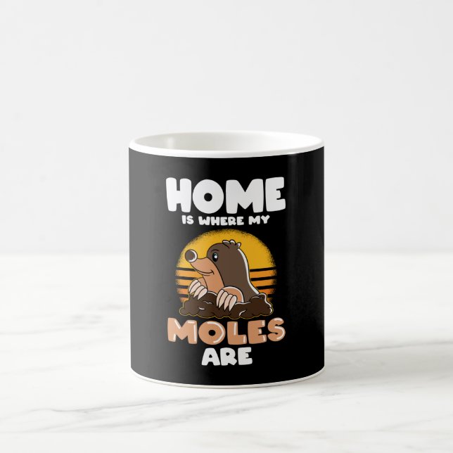 Home is where my Moles are Funny Mole Coffee Mug (Center)