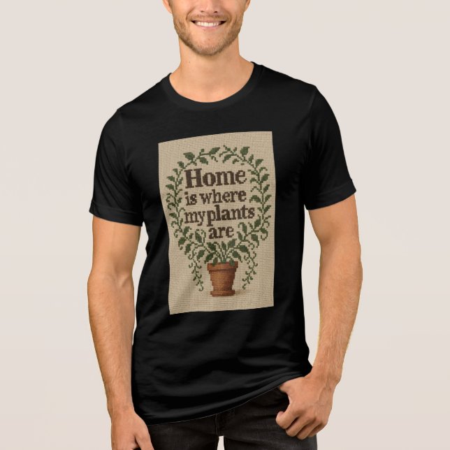 Home is Where My Plants Are Men's Premium T-shirt Tri-Blend Shirt (Front)