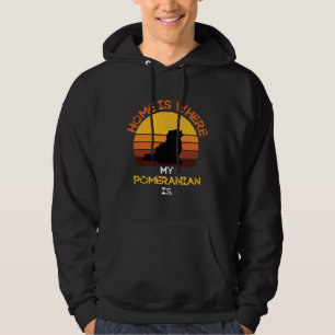 Home Is Where My Pomeranian Is Funny Dog Quote Cut Hoodie