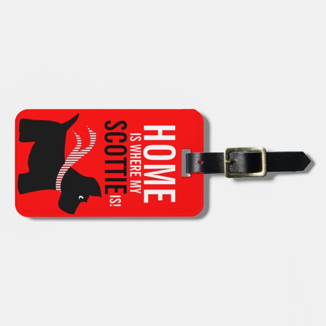 Home is Where my Scottie Is Travel Tag (Front Horizontal)