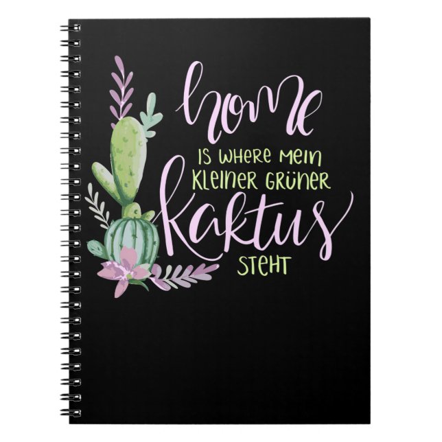 Home Is Where My Succulents Notebook (Front)