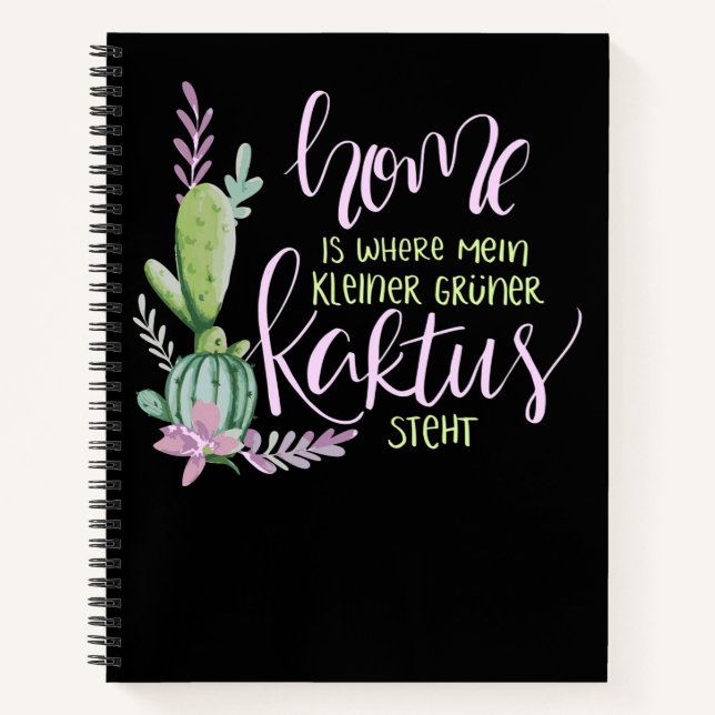 Home Is Where My Succulents Notebook (Front)