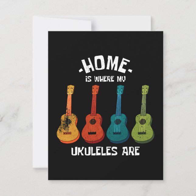 Home is where My Ukuleles Are Card (Front)