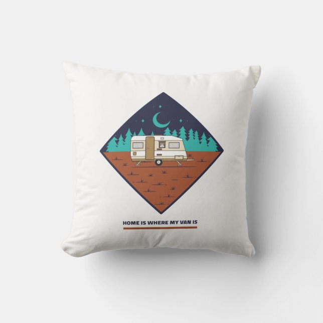 Home Is Where My Van Is  Cushion (Front)