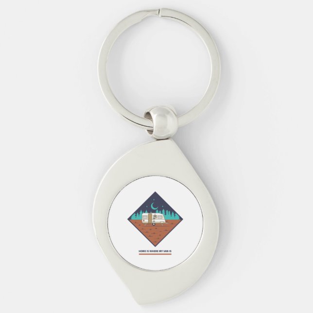 Home Is Where My Van Is  Key Ring (Front)