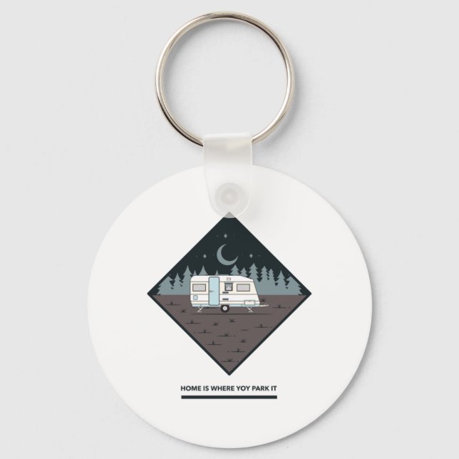 Home Is Where My Van Is  Key Ring (Front)