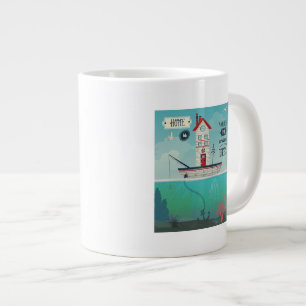 Home Is Where The Anchor Drops Large Coffee Mug