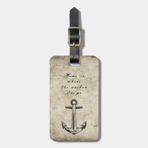 Home is where the anchor drops luggage tag