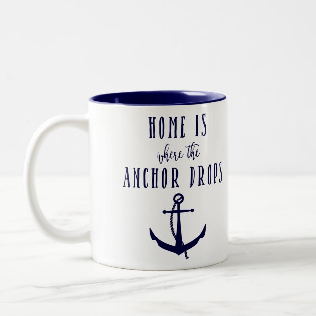Home is where the Anchor Drops Mug (Left)