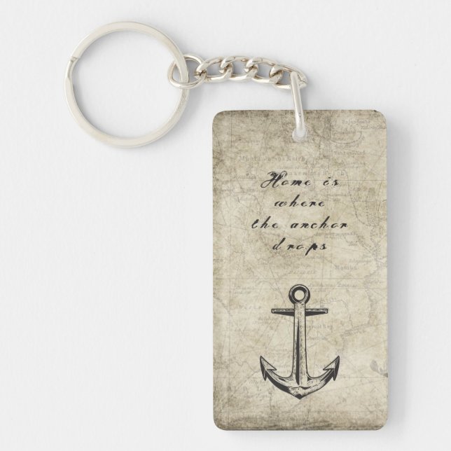 Home is where the anchor key ring (Front)
