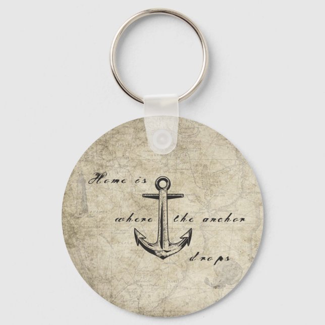 Home is where the anchor key ring (Front)