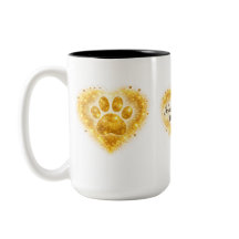 Home Is Where the Cat Is – Gold Paw Print Heart