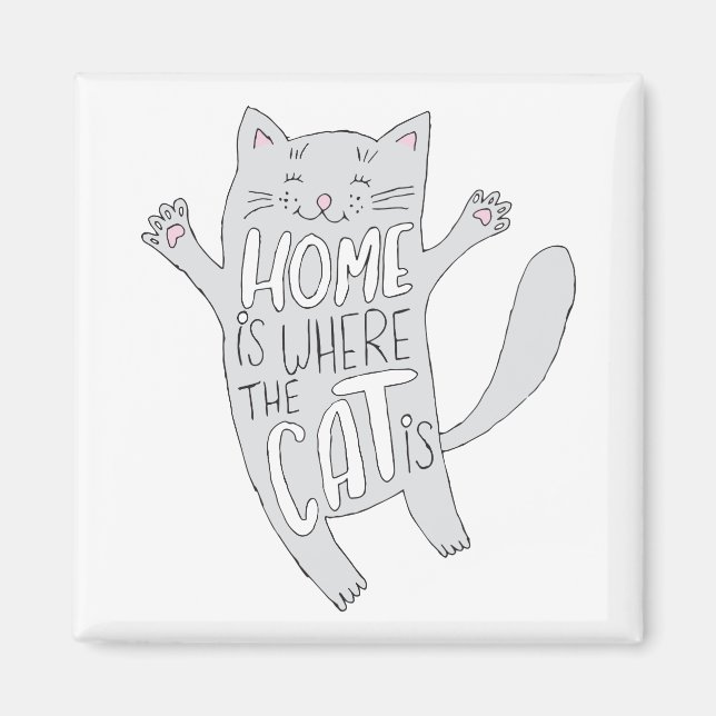 Home is Where the Cat is Magnet (Front)