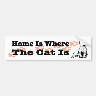 Home Is Where the Cat Is sticker for cat people