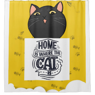 Home Is Where The Cat Is The Best Cat Owner Shower Curtain