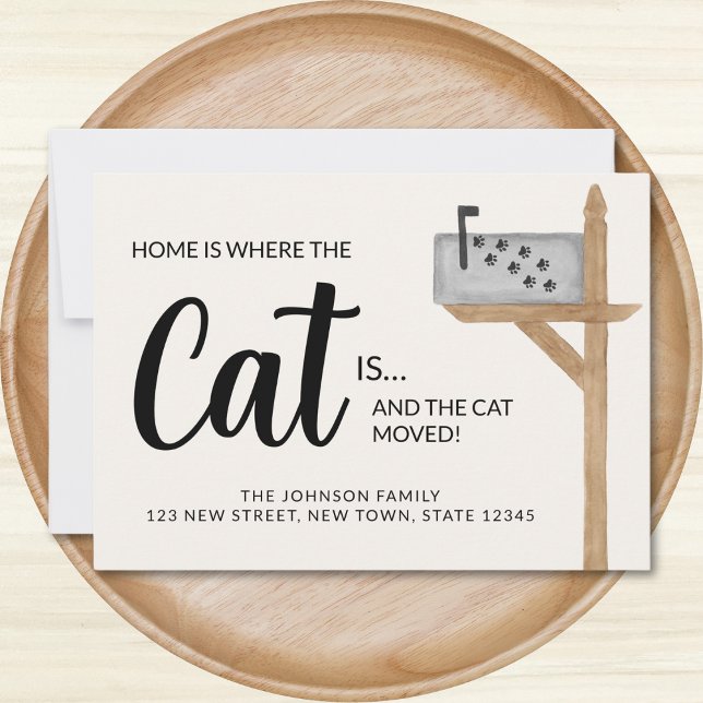 Home is Where The Cat Is We Have Moved Cat Moving Announcement (Creator Uploaded)