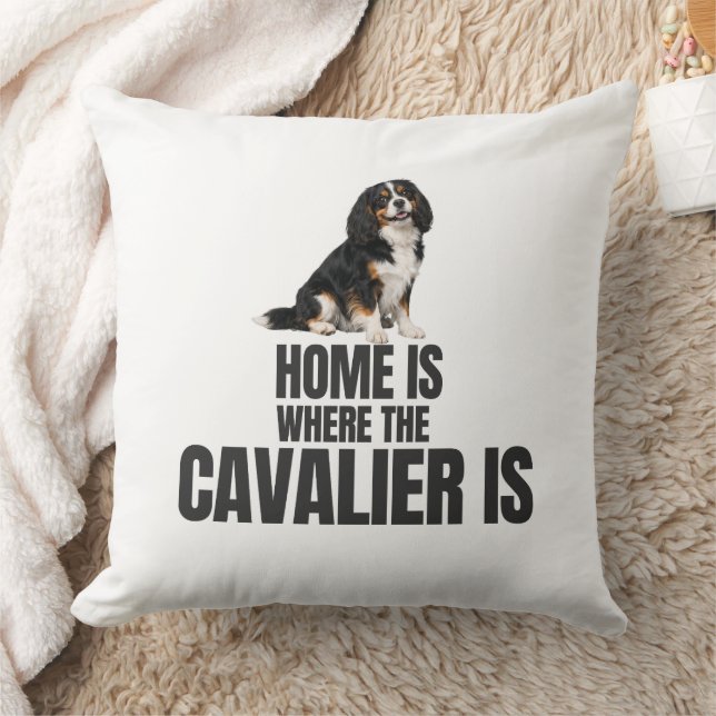 Home Is Where the Cavalier Is  Cushion (Blanket)