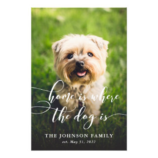 Home is Where the Dog Is Custom Photo Art Vertical Print