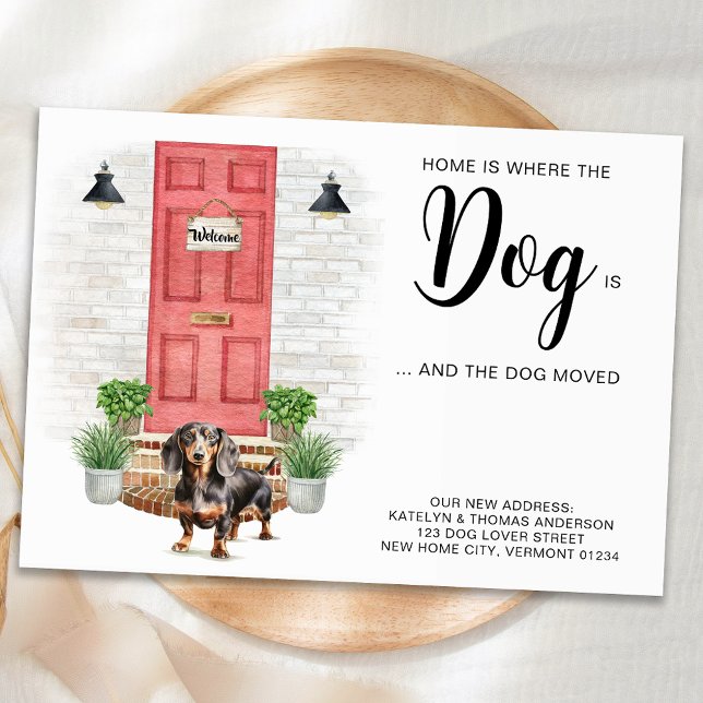 Home Is Where The Dog Is We've Moved Dog Moving Announcement (Creator Uploaded)