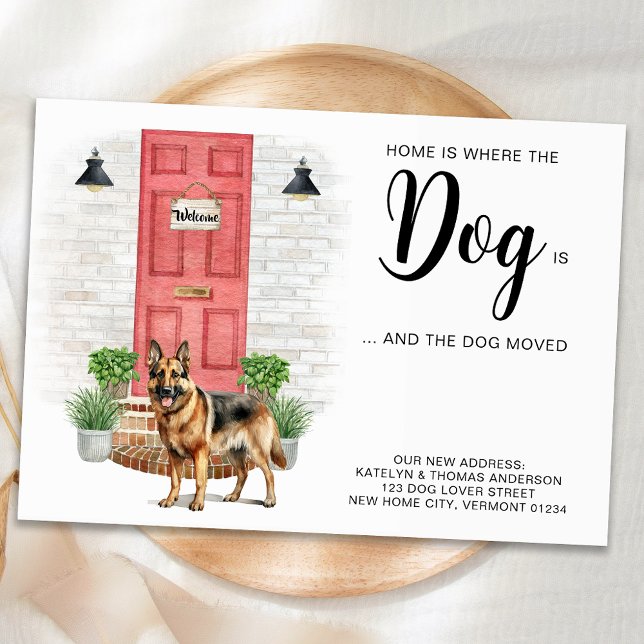 Home Is Where The Dog Is We've Moved Dog Moving Announcement (Creator Uploaded)