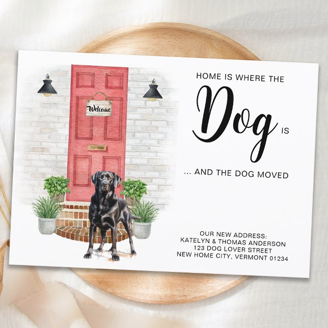 Home Is Where The Dog Is We've Moved Dog Moving Announcement (Creator Uploaded)