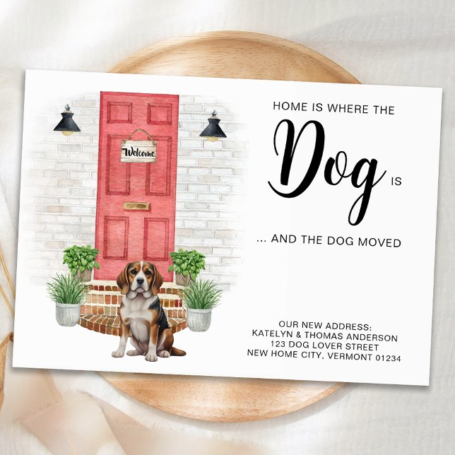 Home Is Where The Dog Is We've Moved Dog Moving Announcement (Creator Uploaded)