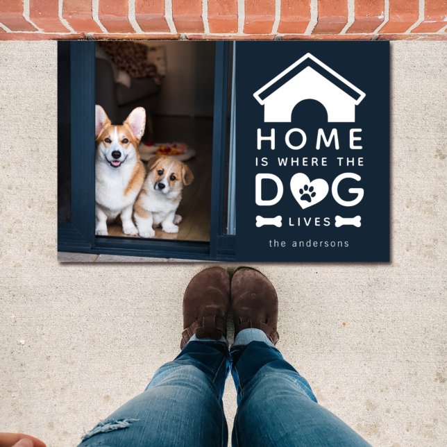 Home is Where the Dog Lives Name Doormat (Creator Uploaded)