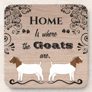 Home is where the Goats are - Boer Meat Goat Coaster