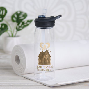 Home Is Where The Haunt Is Cute Halloween Art Water Bottle