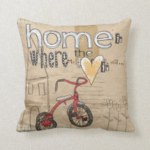 home is where the heart is cushion
