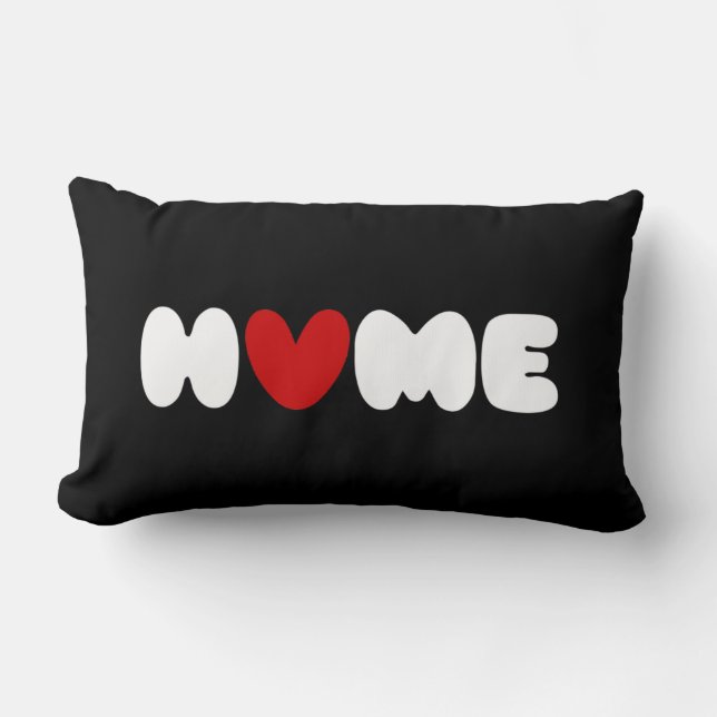 Home Is Where The Heart Is Lumbar Pillow (Front)
