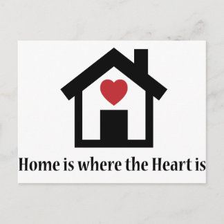 Home is where the heart is postcard