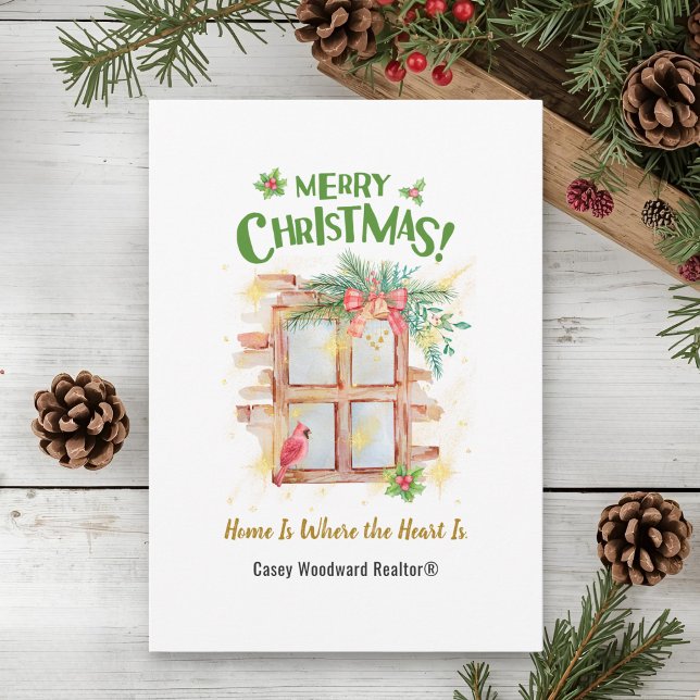 Home Is Where the Heart Is | Realtor Budget Custom Holiday Card (Creator Uploaded)