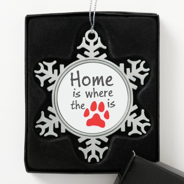 Home is where the paw print is Ornament (Box)