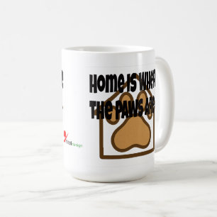 Home Is Where the Paws Are – Paw Print House Coffee Mug