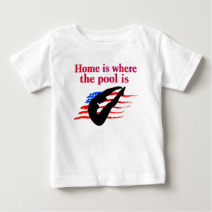 HOME IS WHERE THE POOL IS DIVING DESIGN BABY T-Shirt