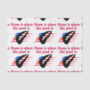 HOME IS WHERE THE POOL IS DIVING DESIGN TISSUE PAPER
