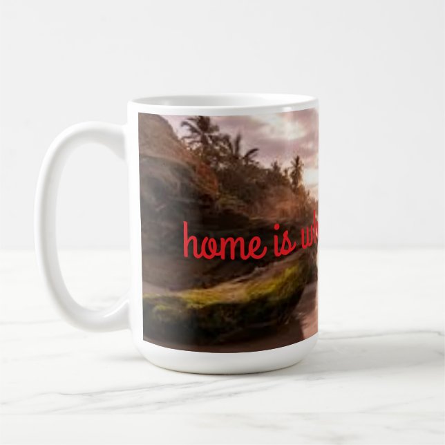 home is where ur mom is coffee mug (Left)