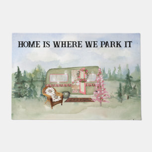 Home is Where We Park It Door Mat