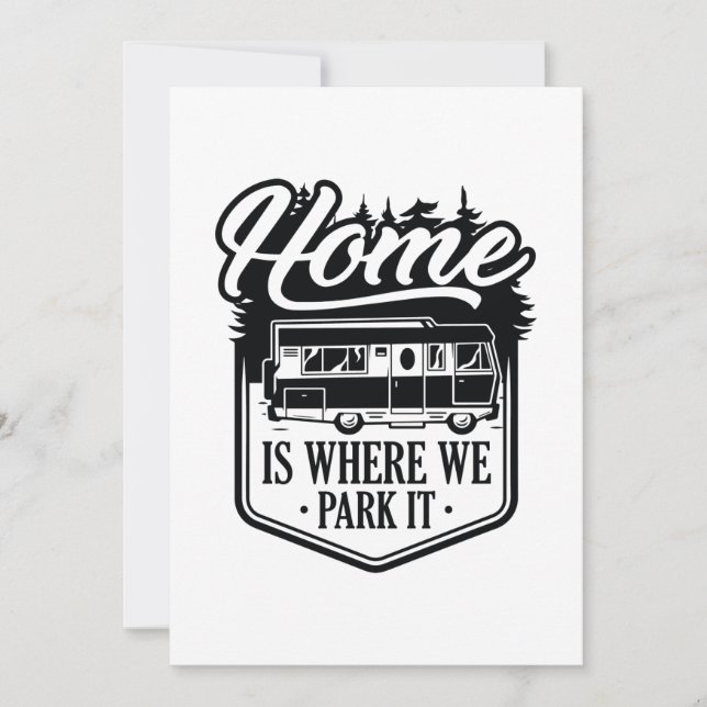 Home Is Where We Park It Thank You Card (Front)