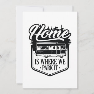 Home Is Where We Park It Thank You Card