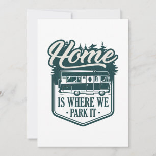 Home Is Where We Park It Thank You Card