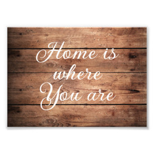 Home is where you are Photo Enlargement Print