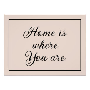 Home is where you are photo / poster