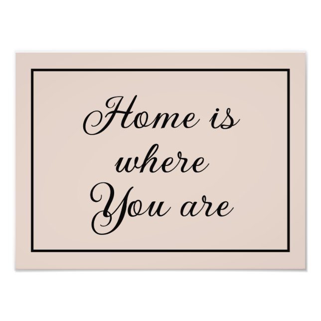 Home is where you are photo / poster (Front)