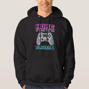 Home Is Where You Are Player 1 For A Controller Fr Hoodie