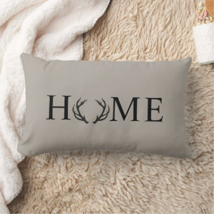 Home Is Where You Hang Your Antlers Signature Can Lumbar Cushion
