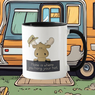 Home is where you hang your hat Camper coffee mug