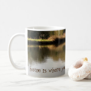 Home is Where You Moor It Narrowboat Canal Mug